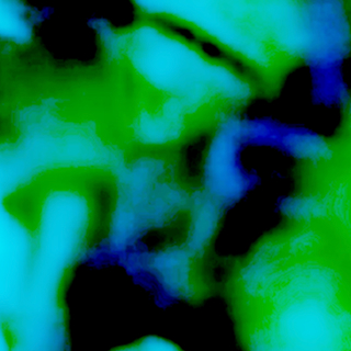 Abstract, blurry technicolor image.